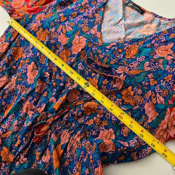Pretty Garden Boho Hippie Flower Maxi Dress Size XL - Picture 4 of 11